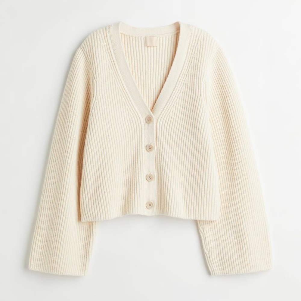 NWT H&M Cream Winter Cardigan